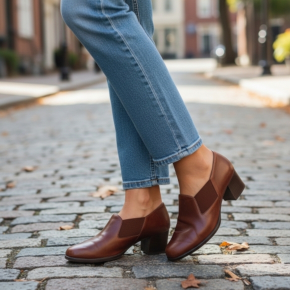 Aerosole Leather Booties/ Shoes - Picture 1 of 7